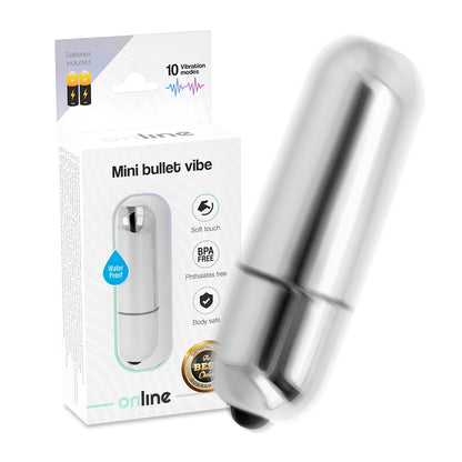 ONLINE MINI BULLET VIBE SILVER