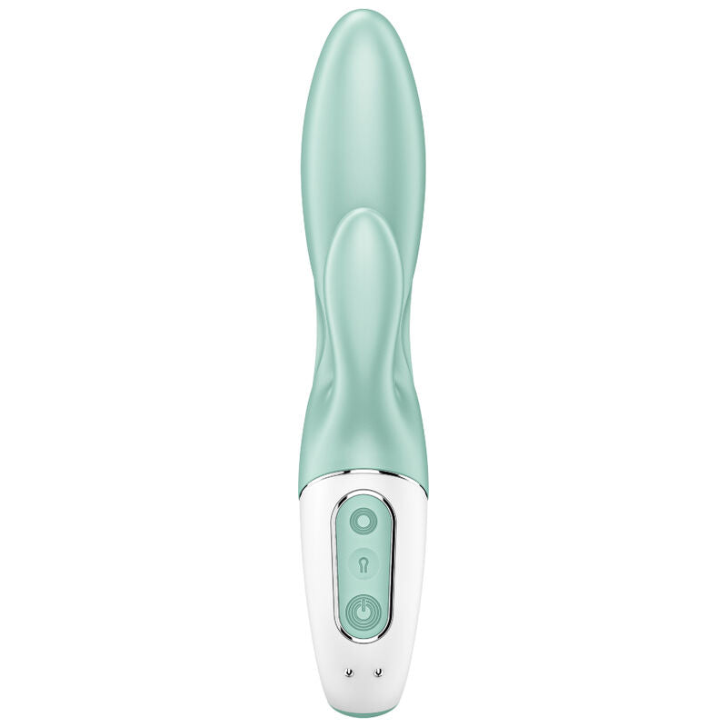 SATISFYER AIR PUMP BUNNY 5 INFLATABLE RABBIT VIBRATOR APP GREEN