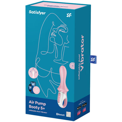 SATISFYER AIR PUMP BOOTY 5 INFLATABLE ANAL VIBRATOR PINK