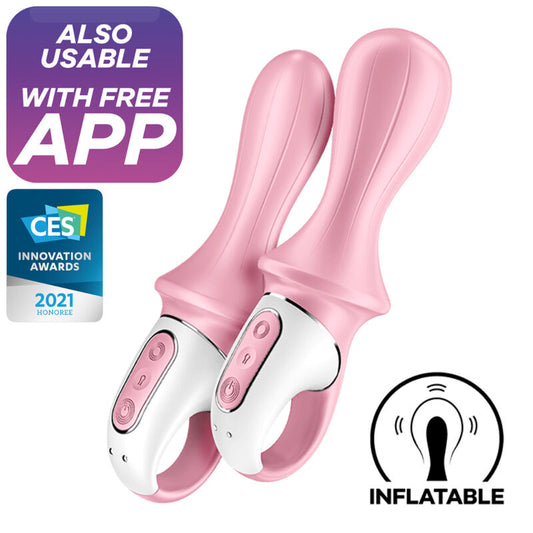 SATISFYER AIR PUMP BOOTY 5 INFLATABLE ANAL VIBRATOR PINK