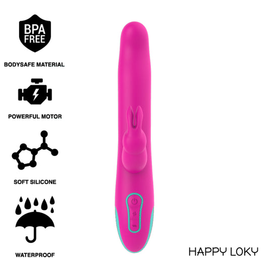 HAPPY LOKY PLUTO RABBIT VIBRATOR ROTATOR WATCHME WIRELESS TECHNOLOGY COMPATIBLE