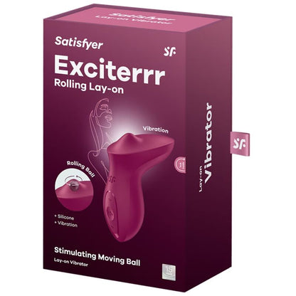 SATISFYER EXCITERRR LAY ON CLITORIS BERRY VIBRATOR