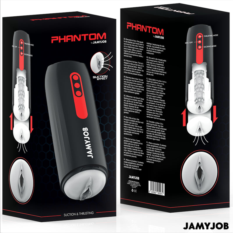 JAMYJOB PHANTOM AUTOMATIC VAGINA MASTURBATOR 5 SUCTION AND THRUST MODES