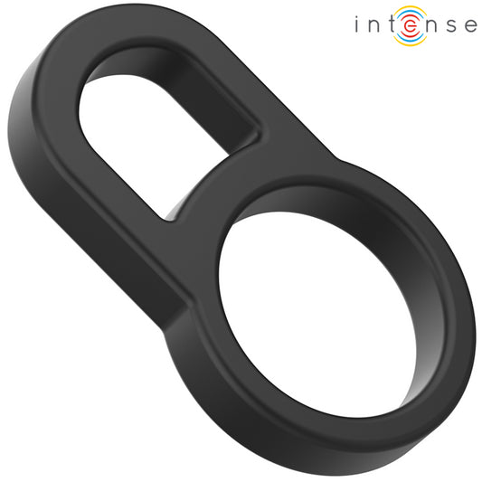 INTENSE BOBBY DOUBLE SILICONE PENIS RING BLACK