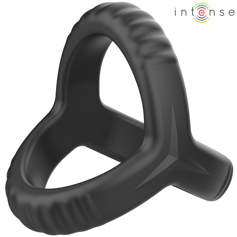 INTENSE CARSON DOUBLE SILICONE PENIS RING BLACK MODEL 4