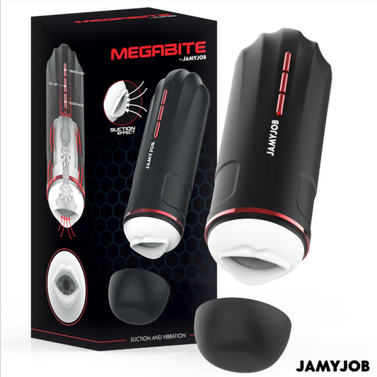 JAMYJOB MEGABITE AUTOMATIC MOUTH MASTURBATOR 5 SUCTION AND VIBRATION MODES