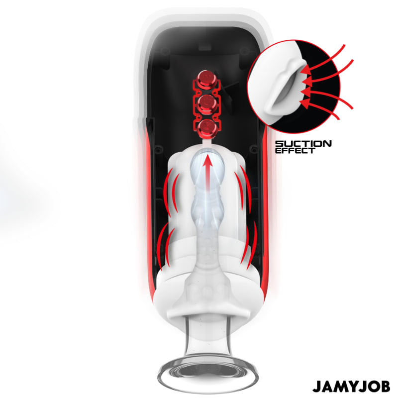 JAMYJOB BLAZE AUTOMATIC MOUTH MASTURBATOR 5 SUCTION AND VIBRATION MODES