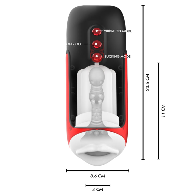 JAMYJOB BLAZE AUTOMATIC MOUTH MASTURBATOR 5 SUCTION AND VIBRATION MODES