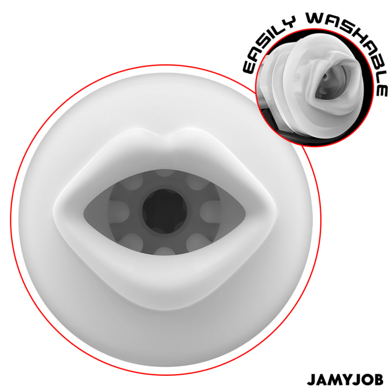 JAMYJOB BLAZE AUTOMATIC MOUTH MASTURBATOR 5 SUCTION AND VIBRATION MODES