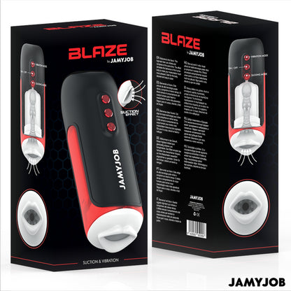 JAMYJOB BLAZE AUTOMATIC MOUTH MASTURBATOR 5 SUCTION AND VIBRATION MODES