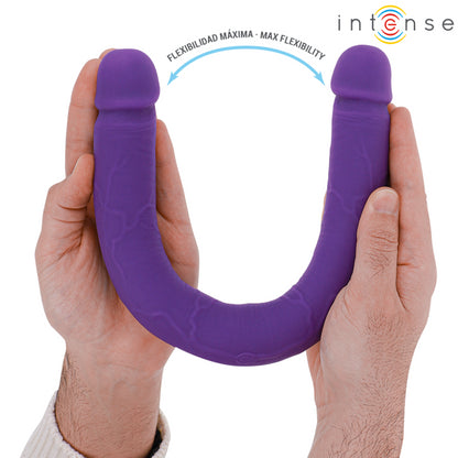 INTENSE GUNTER DILDO DOUBLE VIBRATOR 40 CM PURPLE REMOTE CONTROL