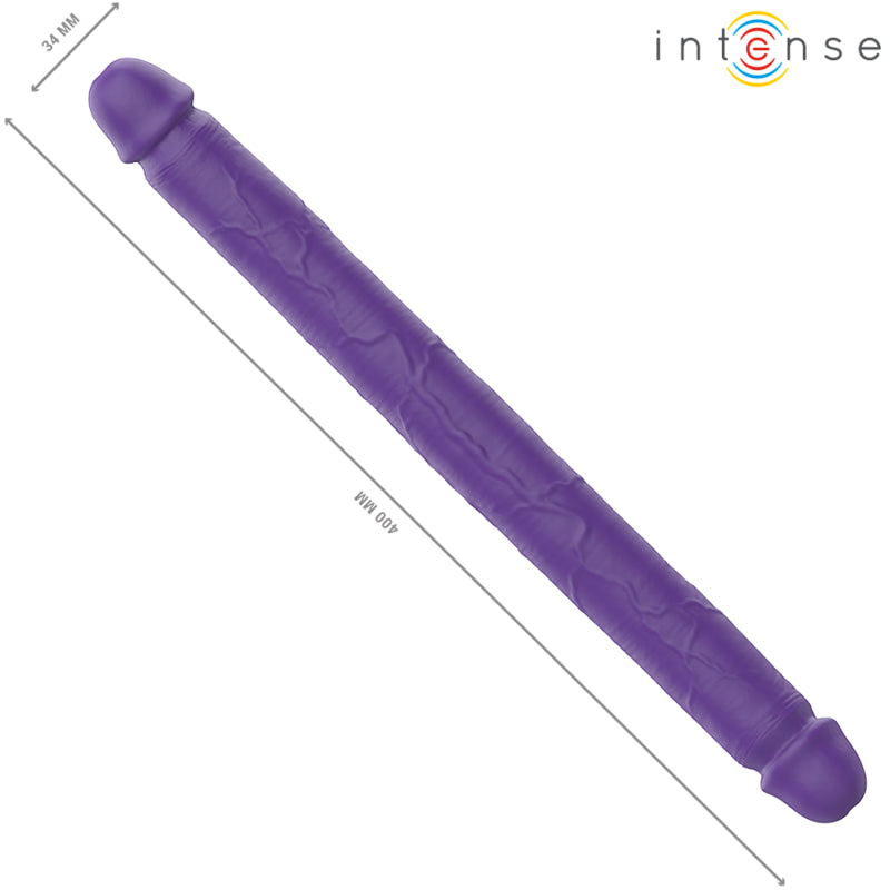 INTENSE GUNTER DILDO DOUBLE VIBRATOR 40 CM PURPLE REMOTE CONTROL