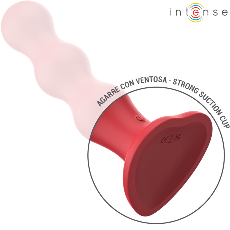 INTENSE CODY VIBRATOR WITH SUCTION CUP RED REMOTE CONTROL