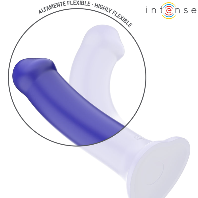 INTENSE VICTORIA VIBRATOR WITH SUCTION CUP 10 VIBRATIONS DARK BLUE REMOTE CONTROL