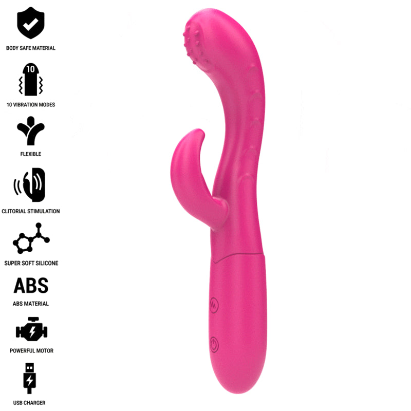 INTENSE AMARA VIBRATOR WITH STIMULATING TONGUE 10 VIBRATIONS PINK