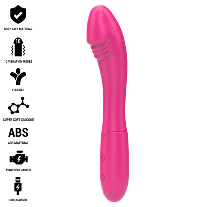 INTENSE BELINDA VIBRATOR 19 CM FLEXIBLE 10 VIBRATIONS PINK