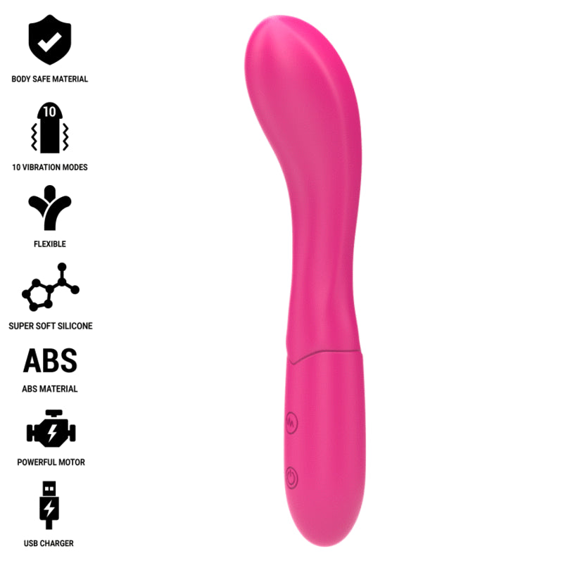 INTENSE LISETTE VIBRATOR 19 CM FLEXIBLE 10 VIBRATIONS PINK