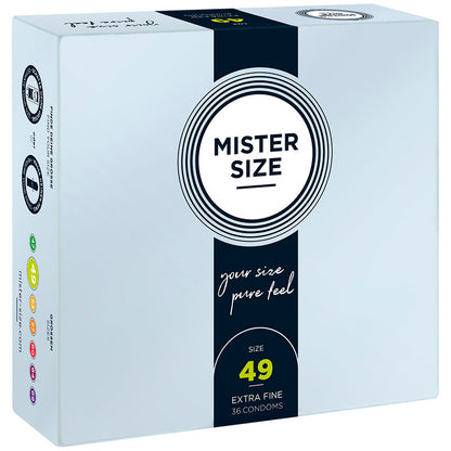 MISTER SIZE CONDOM SIZE S 49 MM 36 UNITS