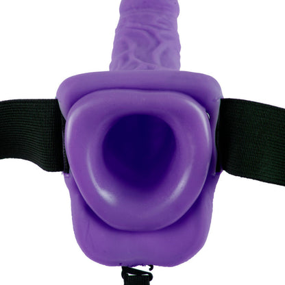 FETISH FANTASY SERIES SERIES 7 HOLLOW STRAP ON VIBRATING WITH BALLS 178CM PURPLE