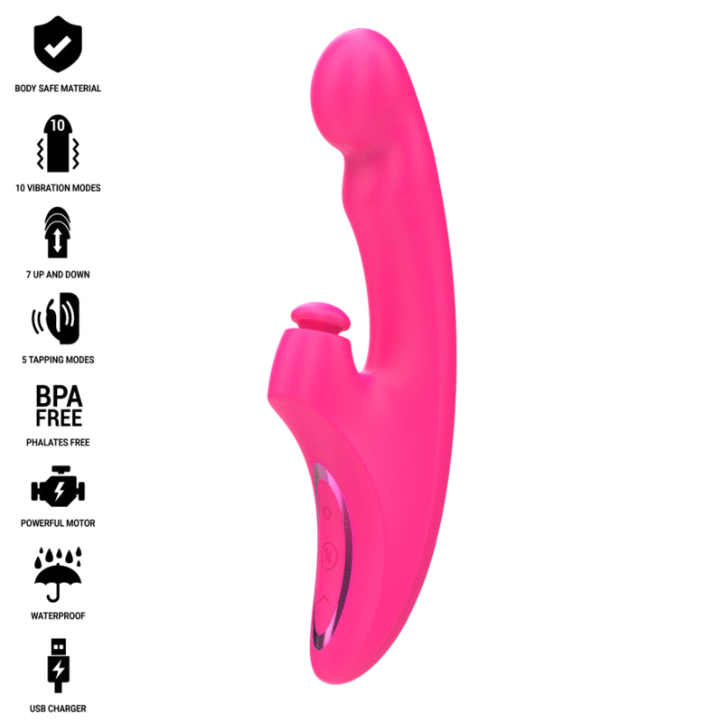 INTENSE EMI VIBRATOR 135 CM MULTIFUNCTION 3 IN 1 10 VIBRATIONS PINK