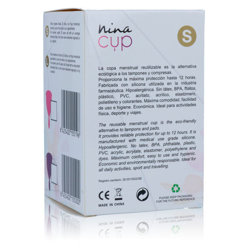 NINA KIKi MENSTRUAL CUP PINK SIZE S