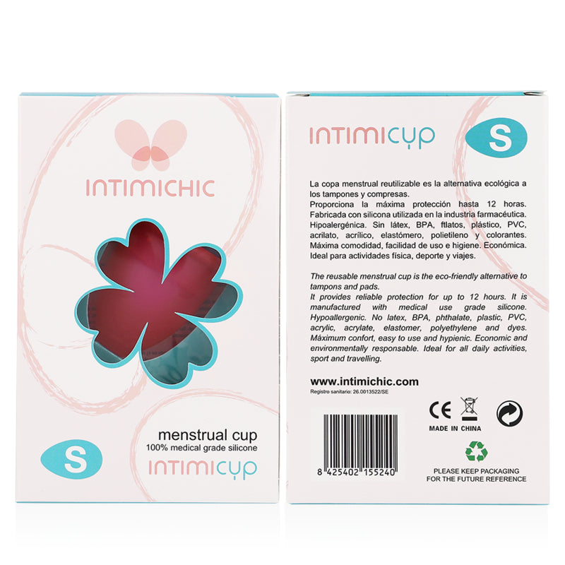 INTIMICHIC MENSTRUAL CUP MEDICAL GRADE SILICONE SIZE S