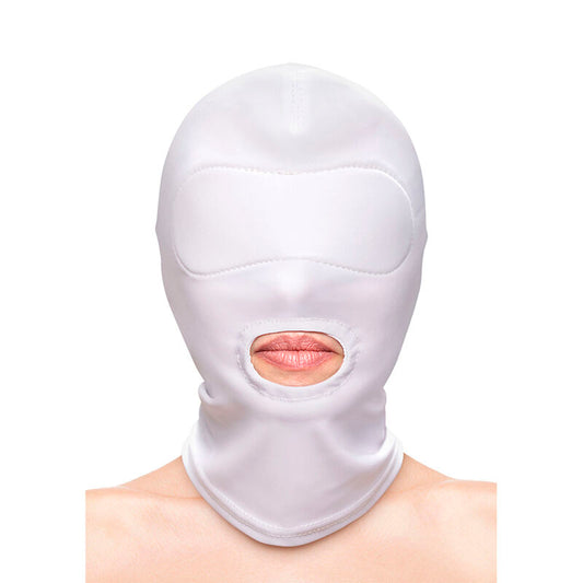 NS NOVELTIES FETISH FASHION MOUTH HOOD NYLON WHITE