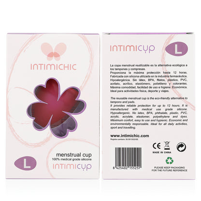 INTIMICHIC MENSTRUAL CUP MEDICAL GRADE SILICONE SIZE L