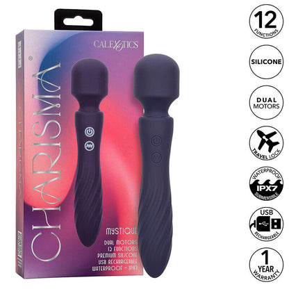 CALEXOTICS CHARISMA MYSTIQUE MASSAGER DUAL MOTORS 12 FUNCTIONS 205 CM X 45 CM PURPLE