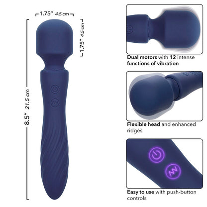 CALEXOTICS CHARISMA MYSTIQUE MASSAGER DUAL MOTORS 12 FUNCTIONS 205 CM X 45 CM PURPLE