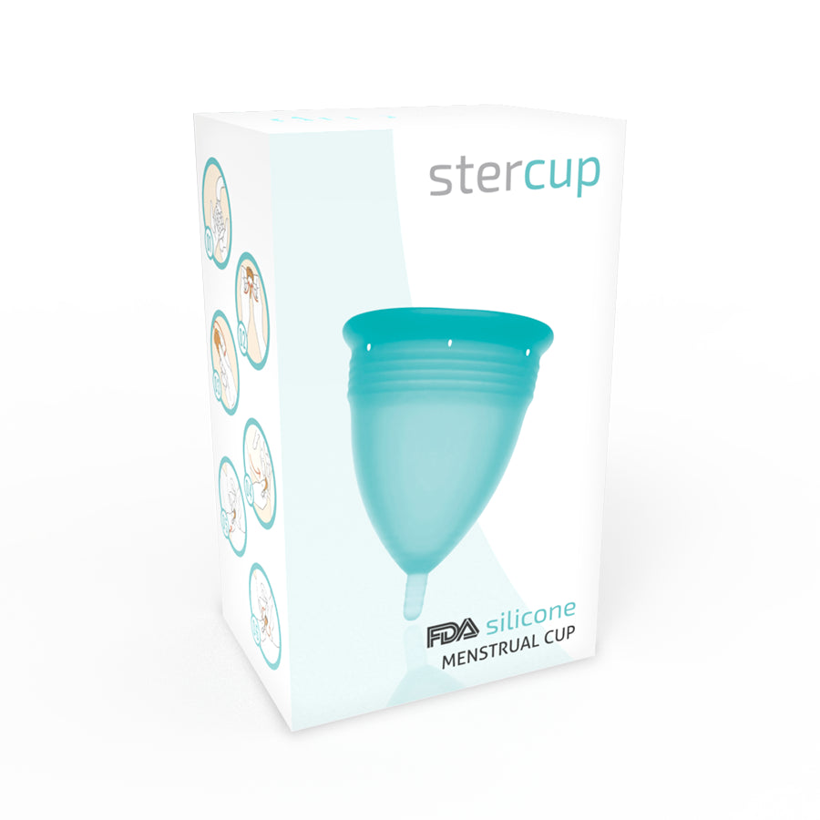 STERCUP FDA SILICONE MENSTRUAL CUP AQUAMARINE SIZE L