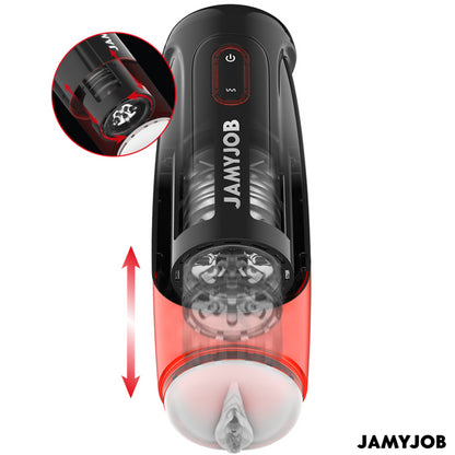 JAMYJOB STORM AUTOMATIC VAGINA MASTURBATOR 10 ROTATION AND THRUST MODES