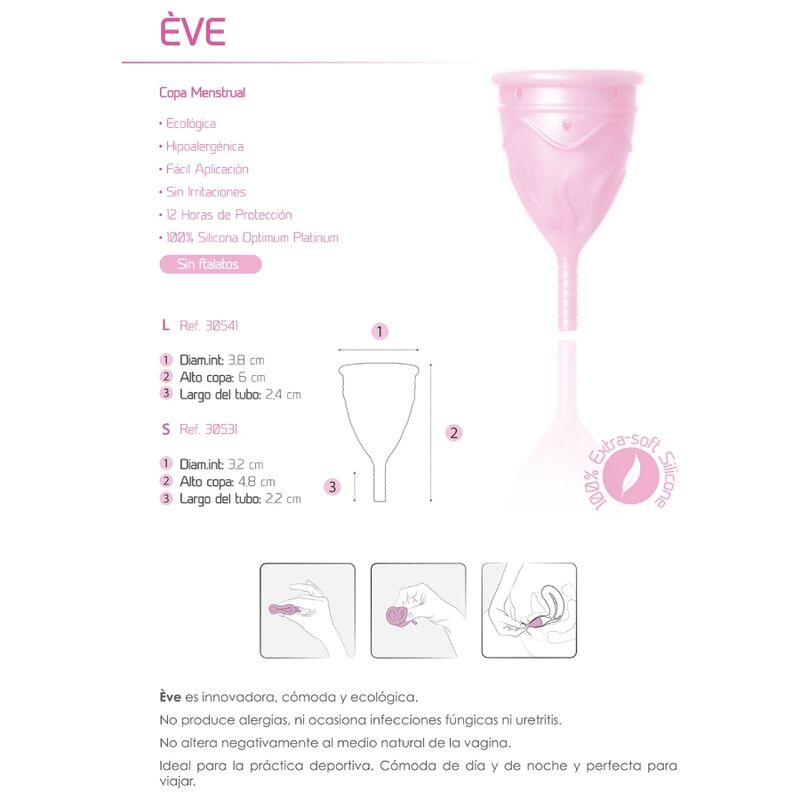 FEMINTIMATE EVE SILICONE MENSTRUAL CUP SIZE L