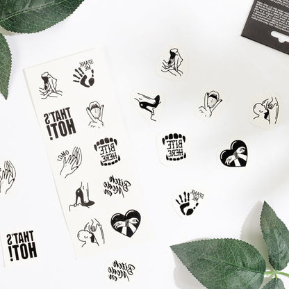 SECRET PLAY SET OF 10 TEMPORARY TATTOOS KINKY COLLECTION