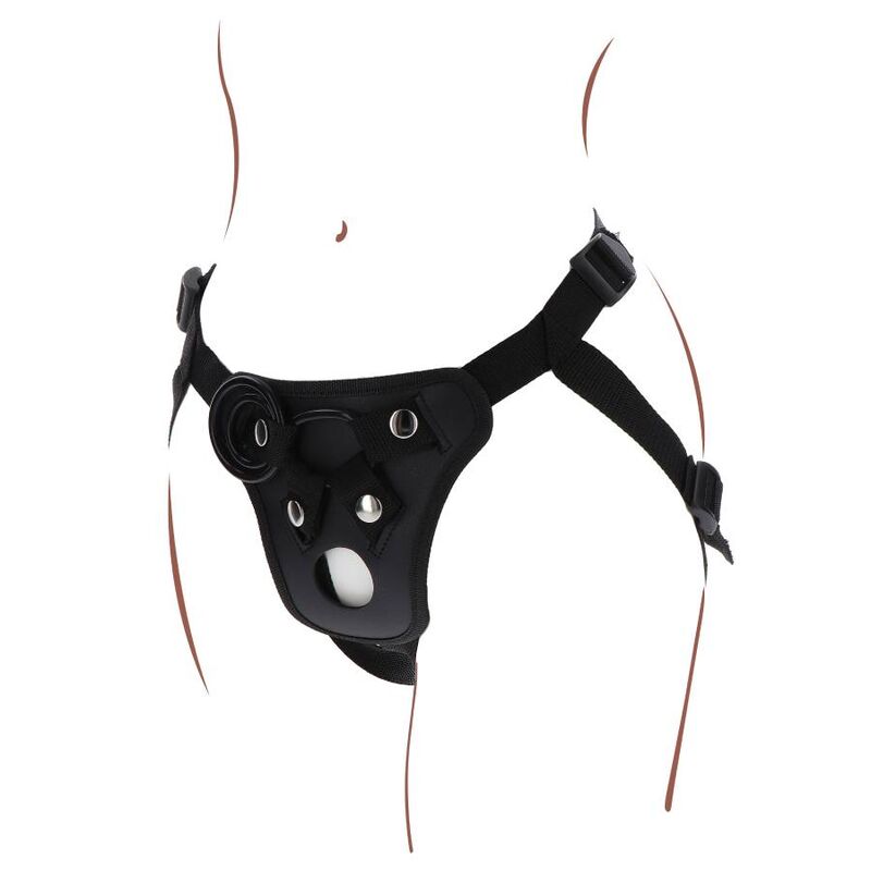 GET REAL STRAP ON PLEASURE HARNESS BLACK