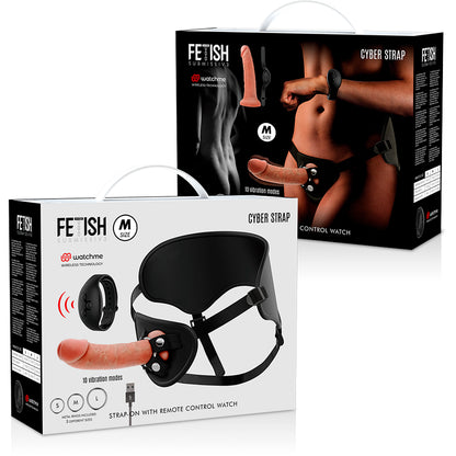 FETISH SUBMISSIVE CYBER STRAP HARNESS WITH REMOTE CONTROL DILDO WATCHME M TECHNOLOGY