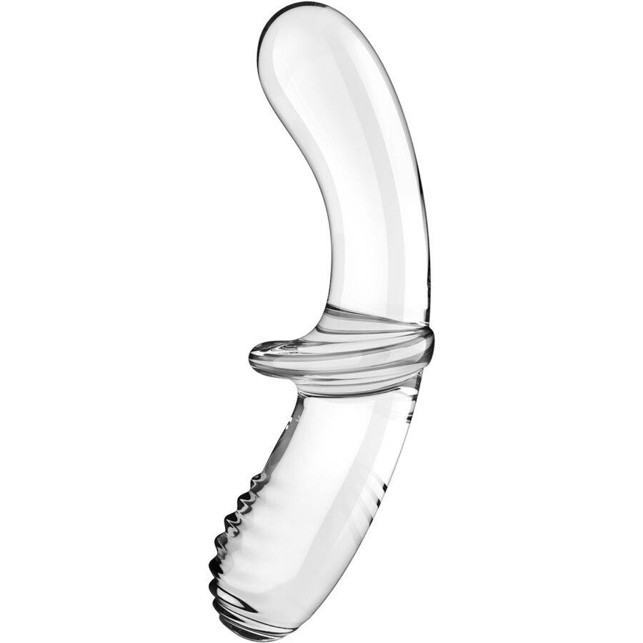 SATISFYER DOUBLE CRYSTAL DILDO TRANSPARENT