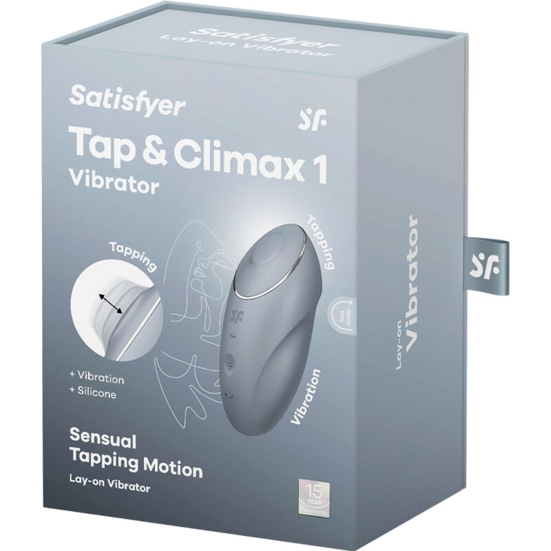 SATISFYER TAP CLIMAX 1 LAY ON VIBRATOR GREY